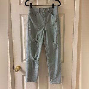 Express Women's Distressed Mom Jeans